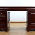 Doors and drawers pedestal detail of French classic Louis XV partner desk