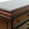 Sleigh shape top drawers of Louis XV dresser