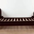 Side rails and wood slats mattress base of Louis XV Sleigh bed 