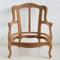 Louis XV tub chair mahogany wood frame
