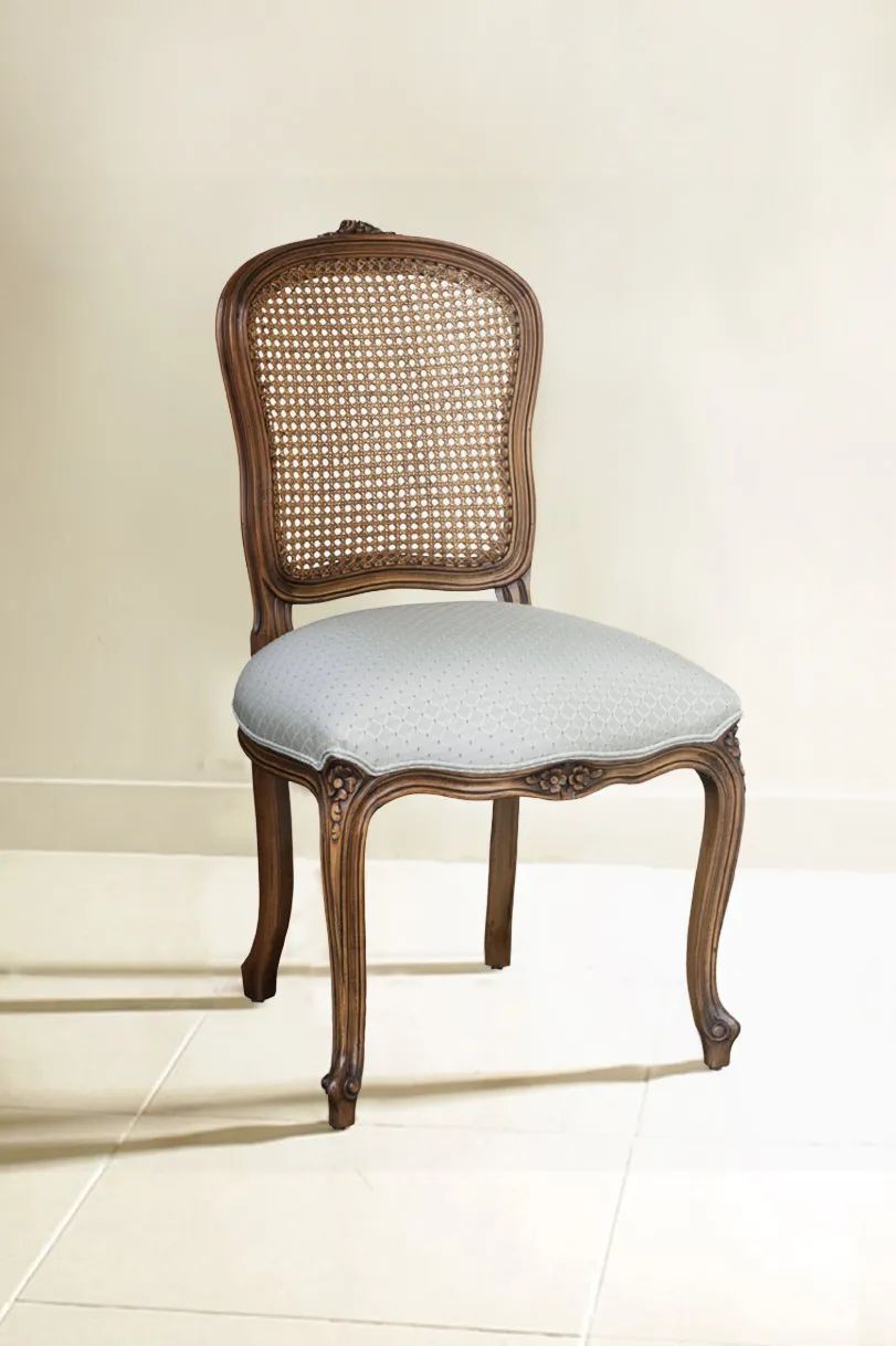 Louis XV Balloon back chair rattan backrest