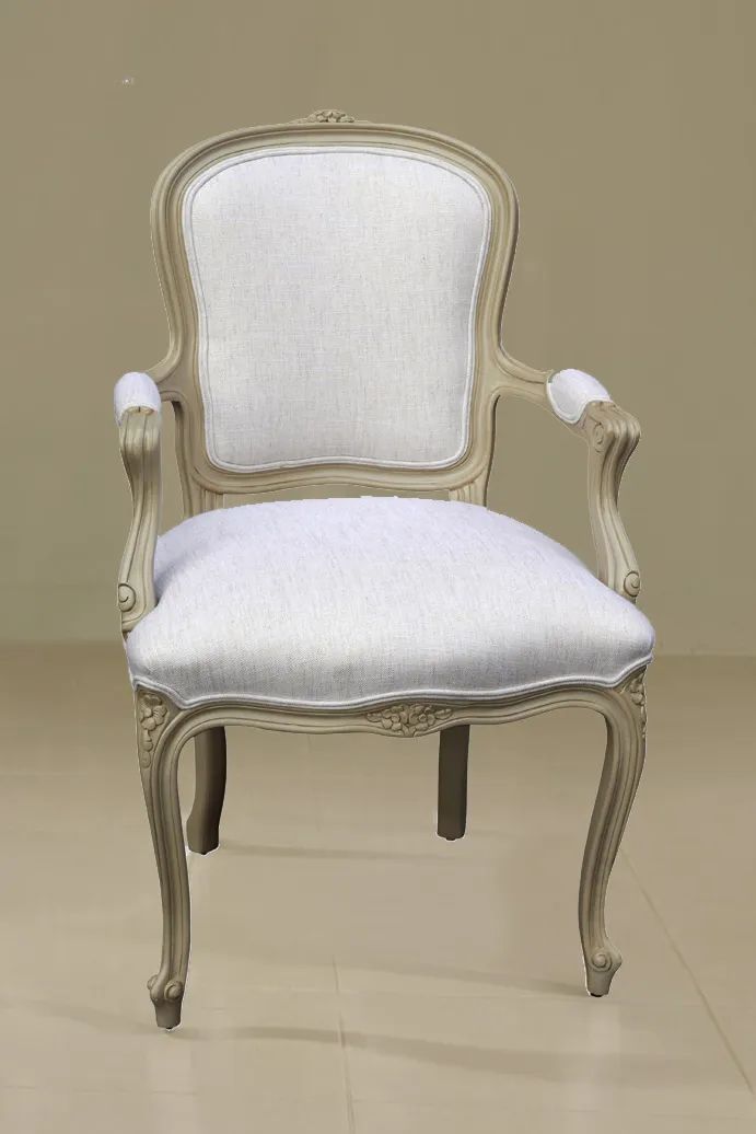 Louis XV Balloon back armchair upholstered seat and backrest