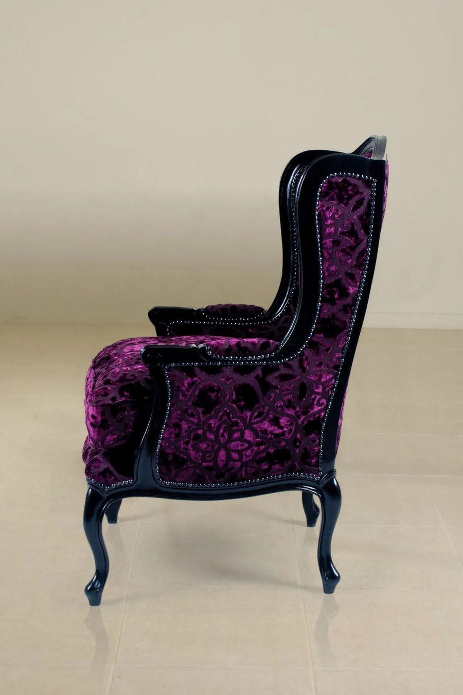 Side view detail of the Louis XV bergere wings