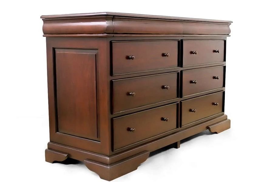 Louis XV dresser light brown finish