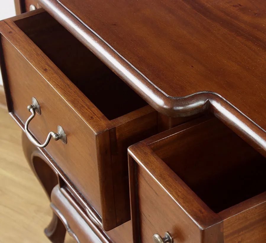 Louis XV breakfront dresser drawers pulled out