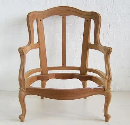 Louis XV tub chair mahogany wood frame