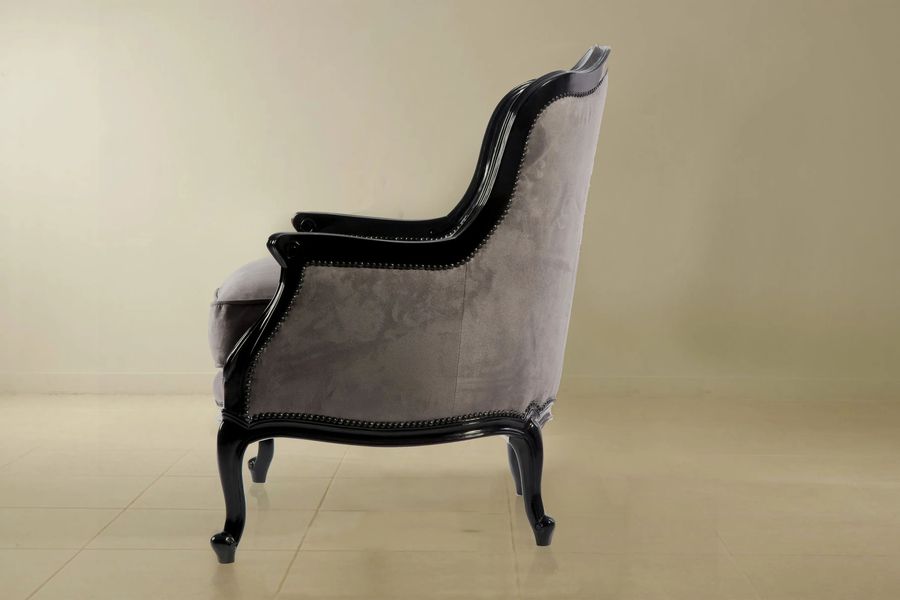 Louis XV tub chair left side view