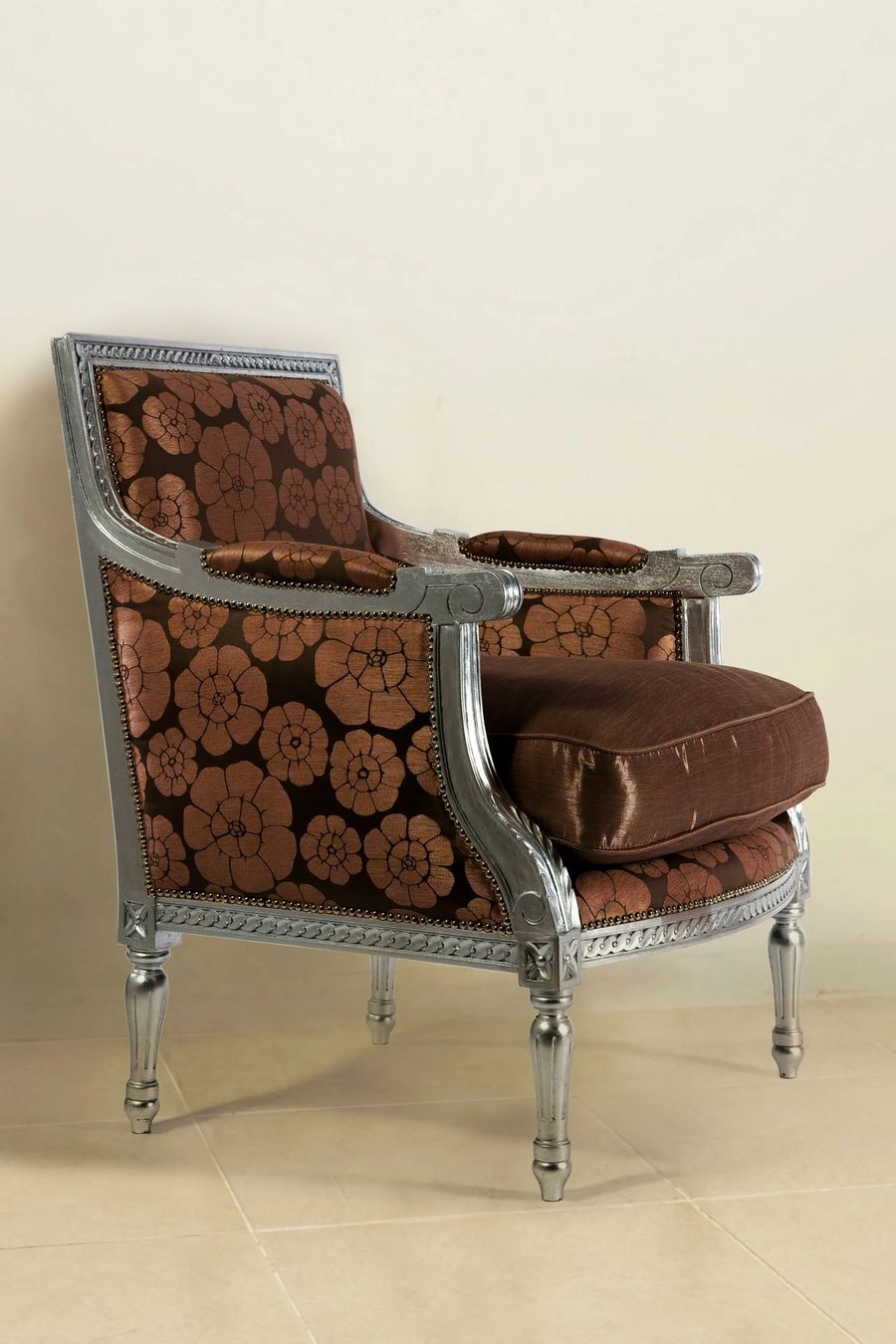 Directoire Bergere silver paint finish