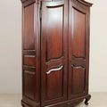 French classic bonnet top armoire provincial rice carving