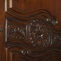 Middle rail carving bridal armoire door