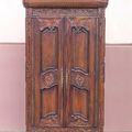 Provincial carving armoire solid wood front view