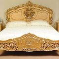 Gold pained rococo bedroom furniture
