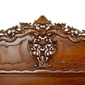Rococo bed headboard carving detail
