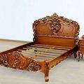 Rococo bed mahogany wood