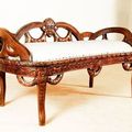 Rococo bed end bench