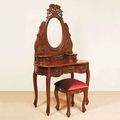 Rococo carving vanity and stool