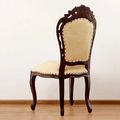 Rococo carving backrest wood frame back side detailed view