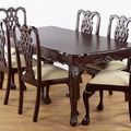 French classic rococo carving dining table and chippendale ribbon back chair