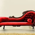 Front side detailed view of Rococo rose carving sofa