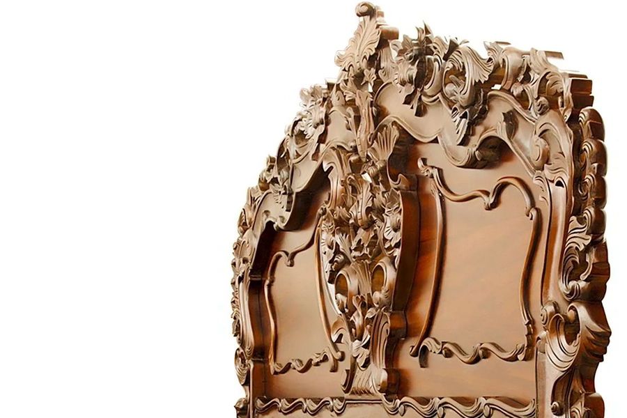 Pierced carving detail headboard frames