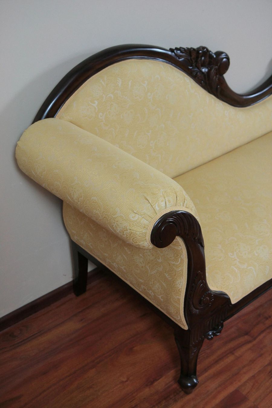 Left side detail of  the Rococo rose carving sofa