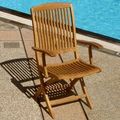 Teak folding armchair