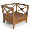Teak wood lounge seat
