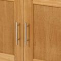 Teak wood buffet doors detail