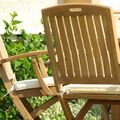 Teak folding armchair2