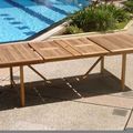 Teak garden extension table