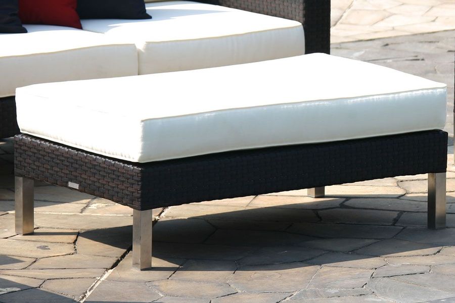 Synthetic wicker coffee table