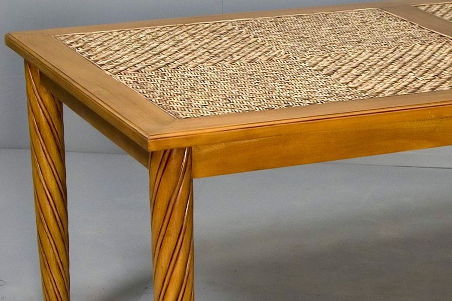 Rattan wicker detail at the top