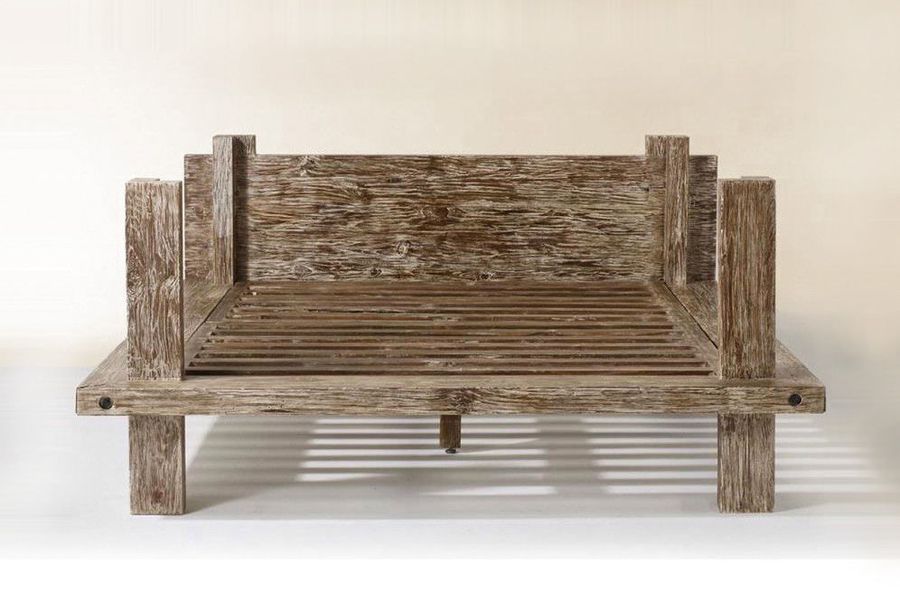 Reclaimed wood platform bed frame