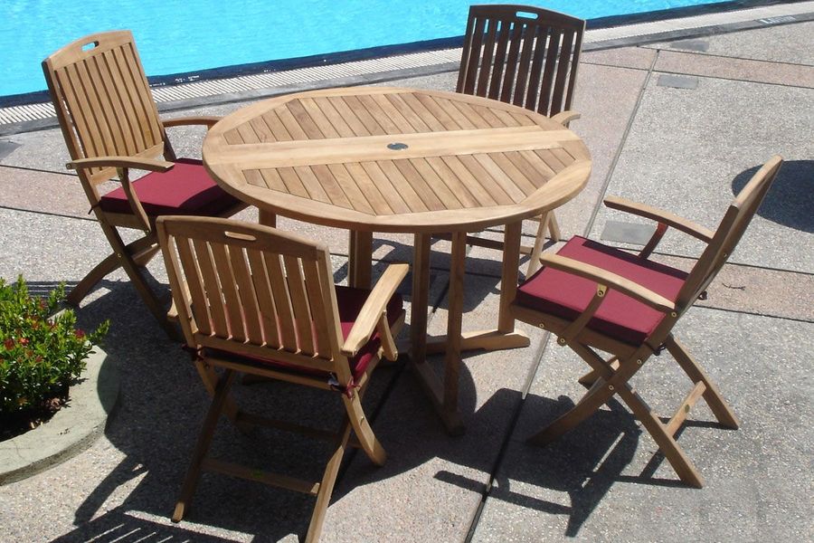 Teak folding armchair4