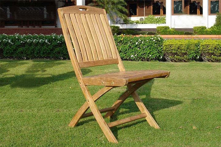 Teak folding chair