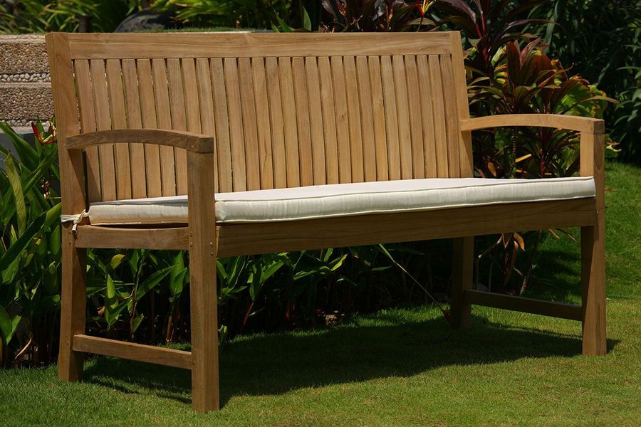 Teak garden bench