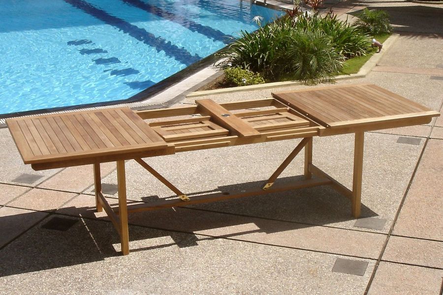 Teak garden ext table