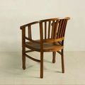 Back side detail of the Batavia teak wood armchair