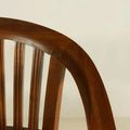 Backrest detail of the Batavia teak wood armchair