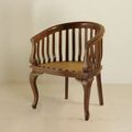 Barrel chair teak wood frame