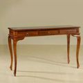 Batavia teak wood console 3 drawers pecan color
