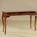 Batavia teak wood console 3 drawers pulled out