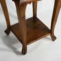 Teak wood accent table 1 drawer base shelf