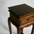 Teak wood accent table 1 drawer detail