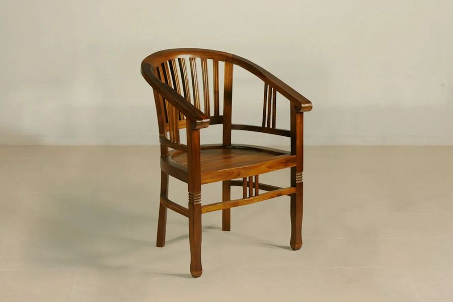 Batavia teak wood armchair
