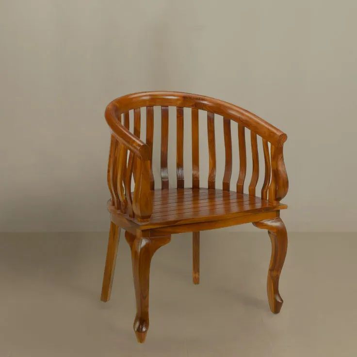 Barrel chair wooden seat