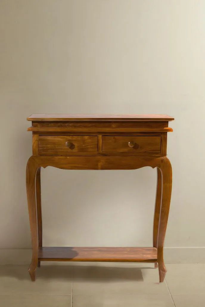 Batavia console table 2 drawers front view