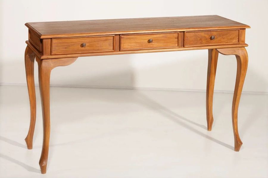 Batavia teak wood console 3 drawers