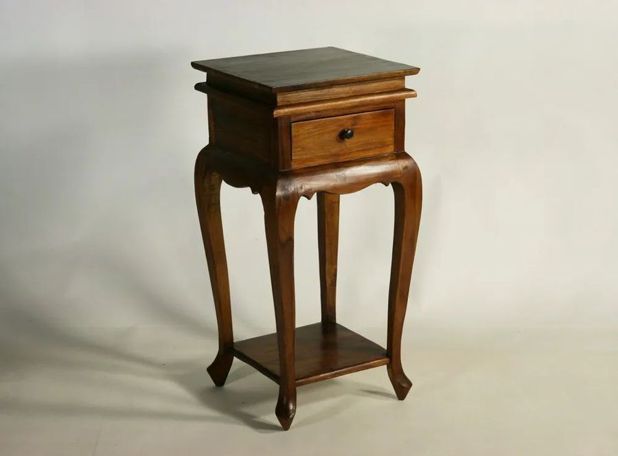 Teak wood accent table 1 drawer