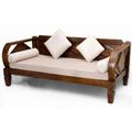 Raised rhombus daybed teak solid wood